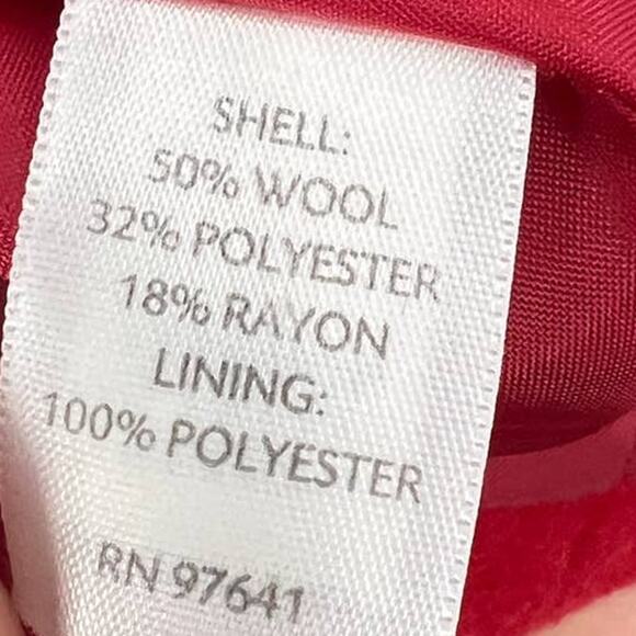 J.JILL Red Wool Blend Coat Size XS PETITE - Picture 11 of 11